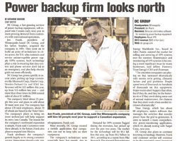 power backup firm looks north